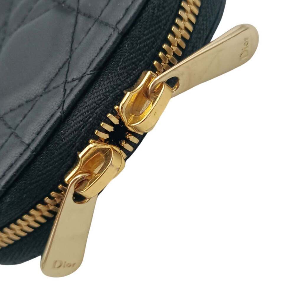 CHRISTIAN DIOR Black Leather Pochette Shoulder Bag - Picture 4 of 7